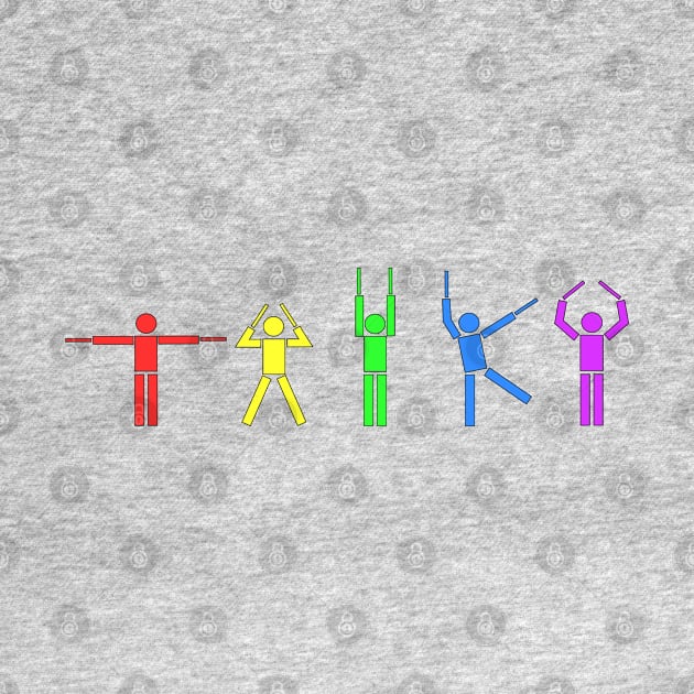 Taiko People rainbow w border by Austin Taiko